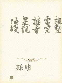 他是谁电视剧在线观看完整版免费观看