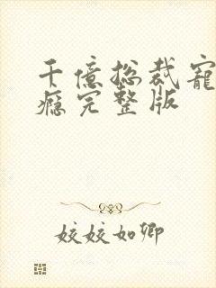 千亿总裁宠妻上瘾完整版