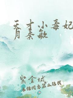 天才小毒妃顾北月秦敏