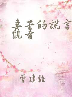 妻子的谎言在线观看