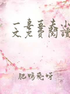 一妻五夫小说全文免费阅读