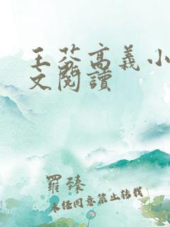 王芬高义小说全文阅读