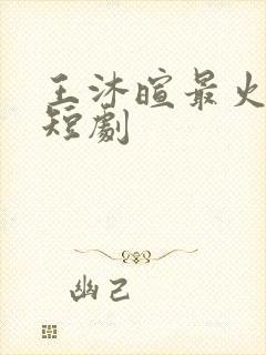 王沐暄最火十部短剧