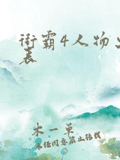 街霸4人物出招表