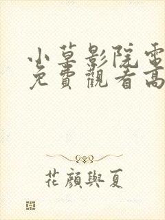 小草影院电视剧免费观看高清