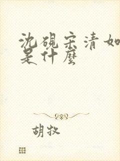 沈砚宋清如结局是什么