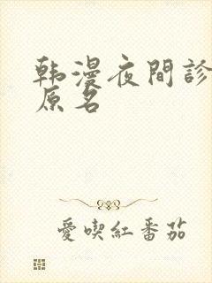 韩漫夜间诊疗室原名
