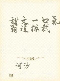 甜文一口气看完霸道总裁