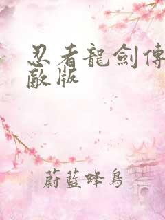 忍者龙剑传3无敌版