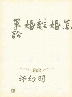 军婚离婚怎么诉讼