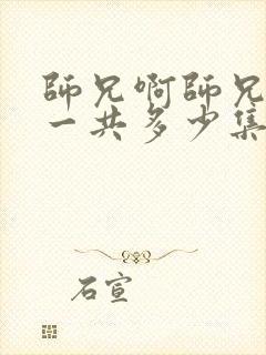 师兄啊师兄动漫一共多少集