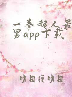 一拳超人最强之男app下载