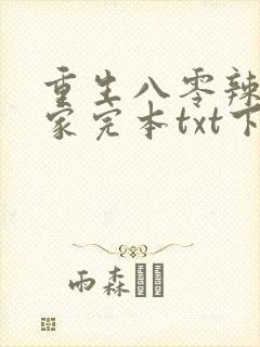 重生八零辣妻当家完本txt下载
