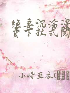 绝妻沉沦漫画免费下拉式阅读