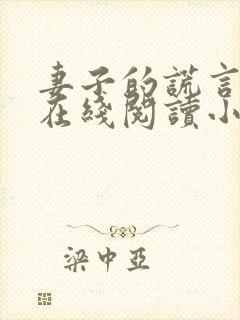 妻子的谎言全文在线阅读小说