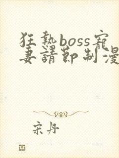 狂热boss宠妻请节制漫画免费阅读