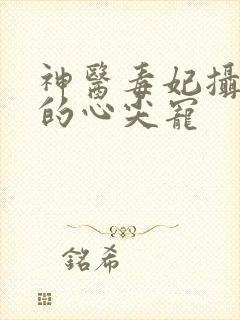 神医毒妃摄政王的心尖宠