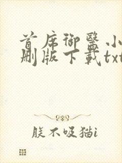 首席御医小说未删版下载txt