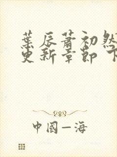 叶辰萧初然最新更新章节 下载