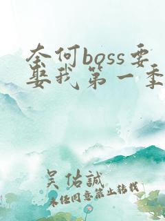 奈何boss要娶我第一季哪里可以看