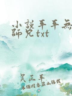 小说平平无奇大师兄txt