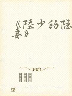 《陆少的隐婚罪妻》