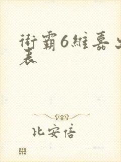 街霸6维嘉出招表