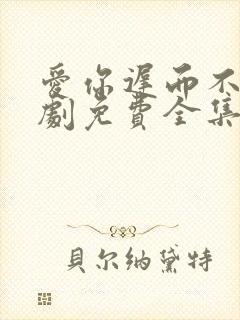 爱你迟而不晚短剧免费全集免费播放