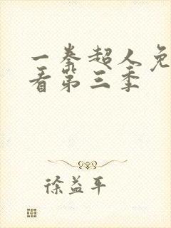 一拳超人免费观看第三季