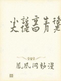 小说重生后我是大佬白月光