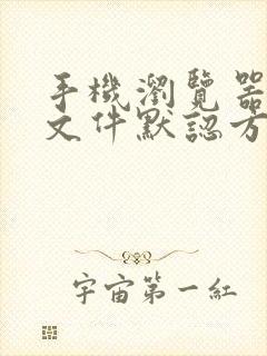 手机浏览器打开文件默认方式怎么改