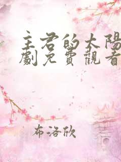 主君的太阳电视剧免费观看全集