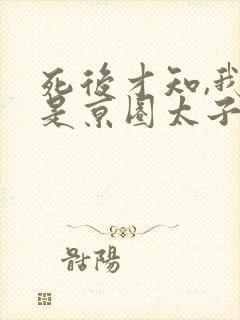 死后才知,我竟是京圈太子白月光短剧