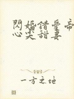 闪婚错爱帝少的心尖甜妻