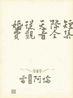 婚从天降短剧免费观看全集在线观看高清