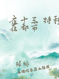 夜十三 特种兵在都市