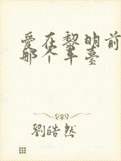 爱在黎明前升起那个平台