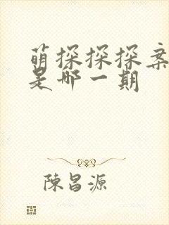 萌探探探案丞磊是哪一期