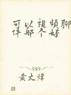 可以视频聊天软件哪个好