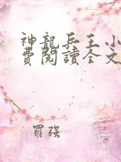 神龙兵王小说免费阅读全文
