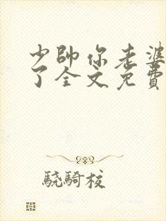 少帅你老婆又跑了全文免费