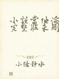 小说当他沦陷时完整版未删减小说