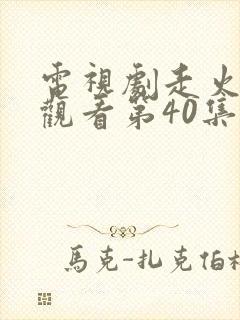 电视剧走火免费观看第40集