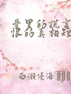 爱里的谎言,仇恨的真相短剧在线观看