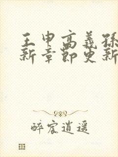 王申高义孙倩最新章节更新