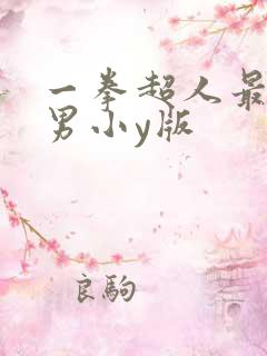 一拳超人最强之男小y版