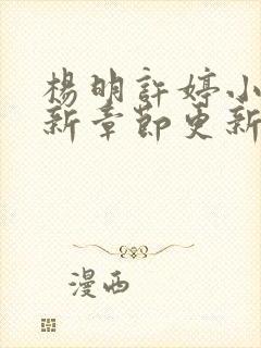 杨明许婷小说最新章节更新时间