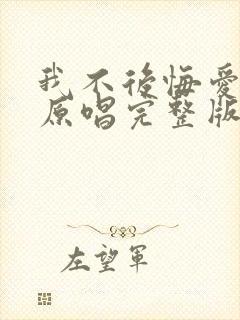 我不后悔爱上你原唱完整版