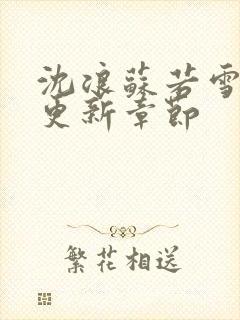 沈浪苏若雪最新更新章节