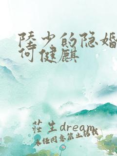 陆少的隐婚罪妻何健麒